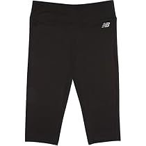New Balance Little Girls' Performance Capris, Black, 4