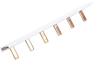 Gaeirt 1P Bus Bar, Breaker Bus Bar Wear Resistant Insulation for C45 DZ47 IC65N Type(6 Way)