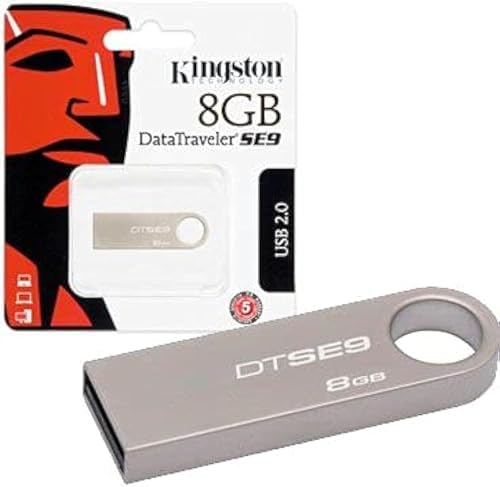Kingston DTSE9 USB 2.0 Flash Drive - Multiple Sizes (8GB To 256GB) - Metal, Waterproof