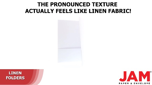 JAM Paper® Two Pocket 9 x 12 Linen Folder - White - 25 Folders per