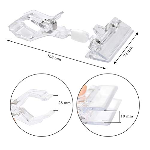 YANSHON 10Pack Plastic Merchandise Sign Clips Rotatable Pop Clip Price Display Clip Holder Stand, Double Display Clips Clear, 3.1inch Wide - Thumbnail 2