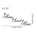 Home Sweet Home Quote Wall Decal Sticker, Creatiee Removable DIY Vinyl Wall Decor Art Mural for Living Room Bedroom Family Decor - Elegant Design & Home Warming Gift