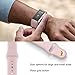 GHIJKL Sports Band Compatible Fitbit Charge 2, Soft Silicone Replacement Wristband for Fitbit Charge 2,Women Men, Small, Sand Pink with Rose Gold Button