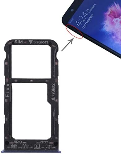 Flex Cable Repair Parts SIM Card Tray + SIM Card Tray/Micro SD Card for Huawei P Smart (Enjoy 7S) (Black) (Color : Blue)