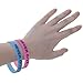 GOGO 10 PCS Never Give Up Silicone Wristbands, Glow-in-The-Dark Rubber Bracelets