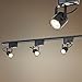 Pro Track 3-Head LED Wall or Ceiling Track Light Fixture Kit Linear Spot-Light Adjustable Black Modern Industrial Kitchen Bathroom Living Room Dining Hallway Bedroom Decor House 48