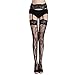 H Secret Women's Fishnet Garter Belt Thigh High Stockings