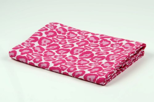 Bacati Ikat Pink Leopard One Swaddling Muslin Blankets