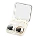 ROSENICE Contact Lens Case Mini Travel Simple Contact Case Container Holder(Luxury Gold)