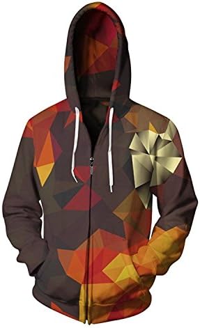 buybuybuysell Color Blocks Zipper Hoodies Men Fleece Autumn Winter Sweatshirt Plus Size 3D Print Tracksuit Dropship