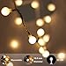 myCozyLite LED Globe String Lights, Battery and USB Operated, 50 LED, Decorative Warm White String Lights for Wedding Party, Holiday, Patio, Garden, Room, Remote Control