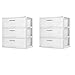 Sterilite 3 Drawer Wide Weave Tower, White - 2 Pack