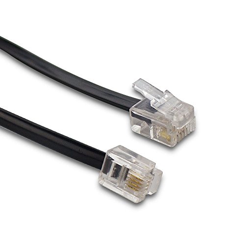 SINCODA 2 Pack 6ft Phone Telephone Extension Cord Cable Line Wire with Standard RJ11 6P4C Plugs for Landline Telephone (2PCS 6FT Telephone Extension Cord) - Thumbnail 2