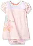 Burt's Bees Baby Girls' Organic Short Sleeve Bodysuit Dress, Dawn, 6-9 Months
