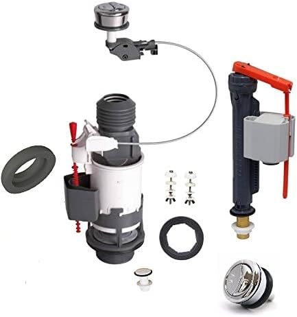 Wirquin Jollyflush Universal Dual Flush Cistern Valve Brass Kit