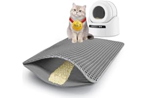 PUPMATE Honeycomb Cat Litter Mat Enhance Your Cat's Litter Experience : Effortlessly traps litter, Durable, Waterproof, and Anti-slip,Perfect companion for litter box (24" x 15")