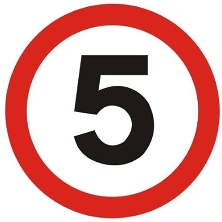 3mm Composite Aluminium 5 Mph Road Sign 600m Diameter Circle With