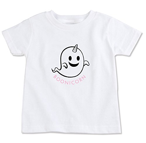 Boonicorn Ghost Organic Cotton Halloween Toddler T Shirt (2T)