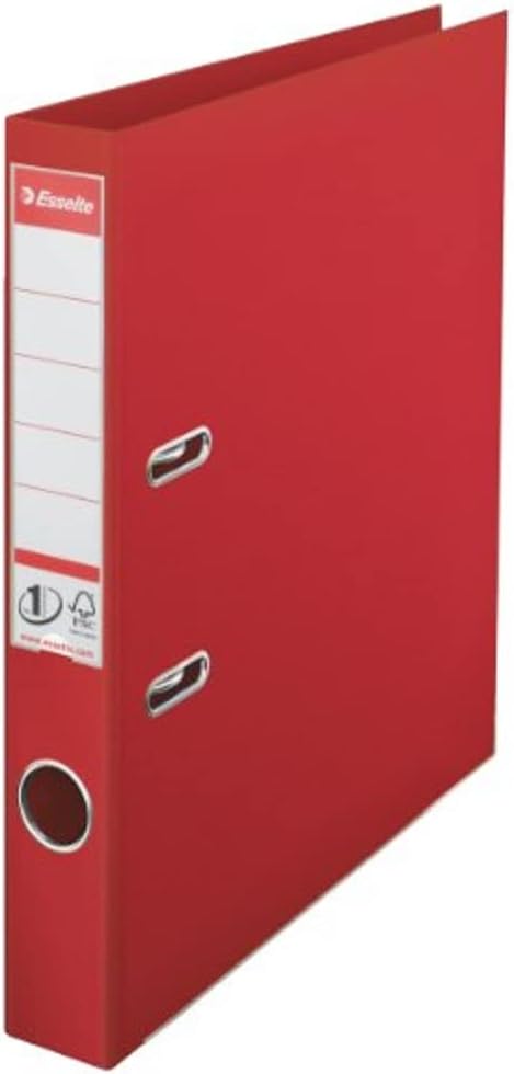 Esselte No.1 Power Lever Arch File 50mm Red A4 Spine