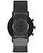 Skagen Connected Falster 2 Stainless Steel Magnetic Mesh Touchscreen Smartwatch, Color: Black (Model: SKT5109), Black Magnetic Mesh