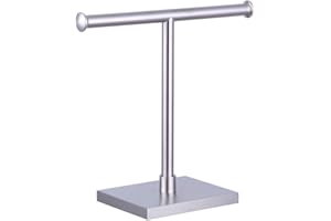 kimzcn Modern Hand Towel Stand for Bathroom, Kitchen or Vanity, Free Standing Countertop Rack with Balanced Base, Perfect Han