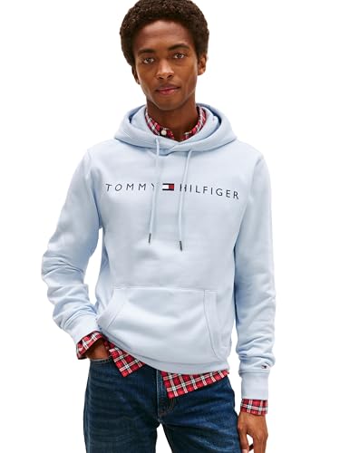 Tommy Hilfiger Men's THD Hoodie Sweatshirt, Skyway, XL, XL