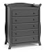 Storkcraft Avalon 5-Drawer Universal Dresser, Gray