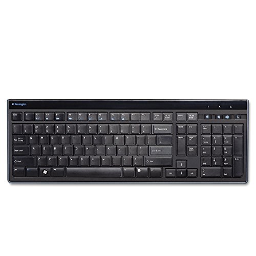 Kensington Schlanke Tastatur mit Kabel (K72357USA), Schwarz