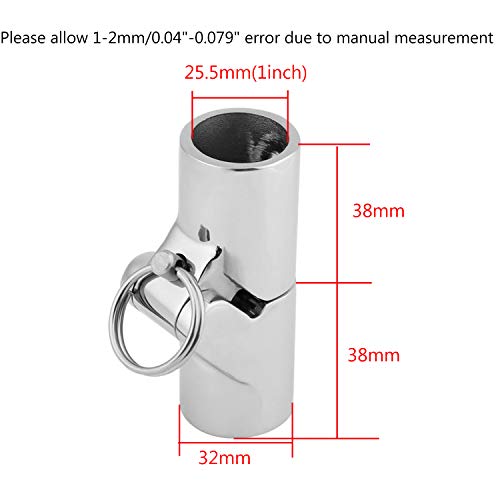 NRC&XRC 316SS Marine Grade Boat Handrail Fitting -Boat Pipe Connector,Folding Swivel Coupling Tube Joint Connector for 1" (25MM) O.D.Tube/Pipe