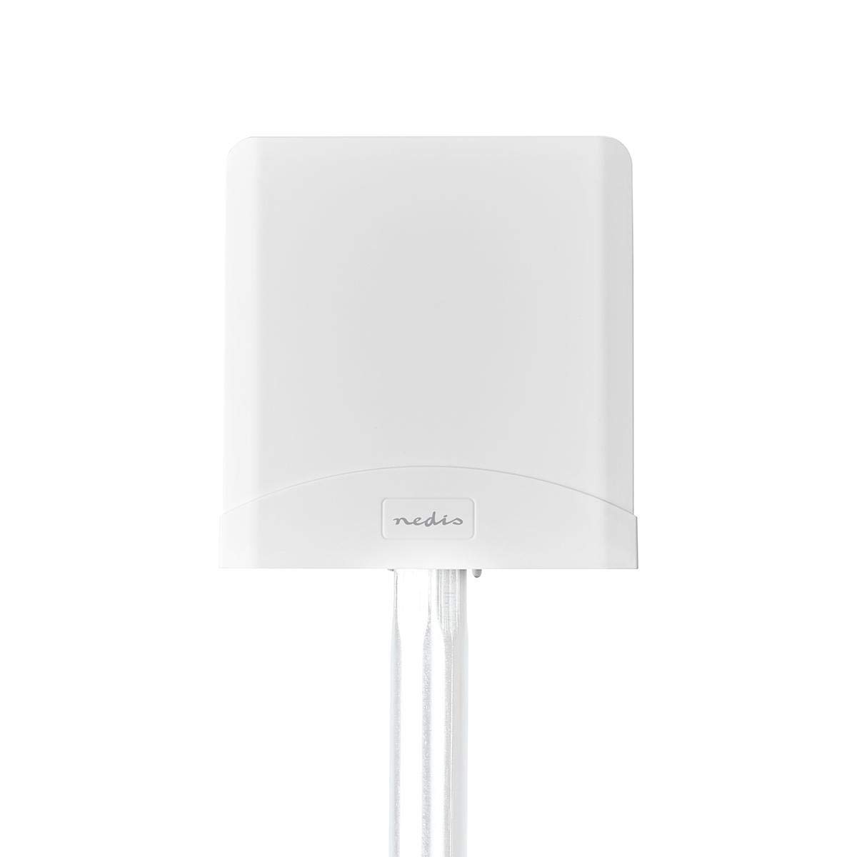 Nedis 5G / 4G / 3G / GSM Antenna for Reliable Signal Reception with 2.5m LMR200 Cable, 698-5000 MHz, Suitable for Outdoor Use - White