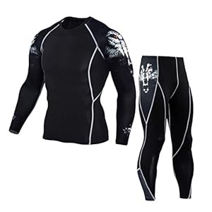 Man Compression Tights & Shirts Set Gym Leggings Fitness Sports Running Yoga Athletic Pants+Shirt Suit