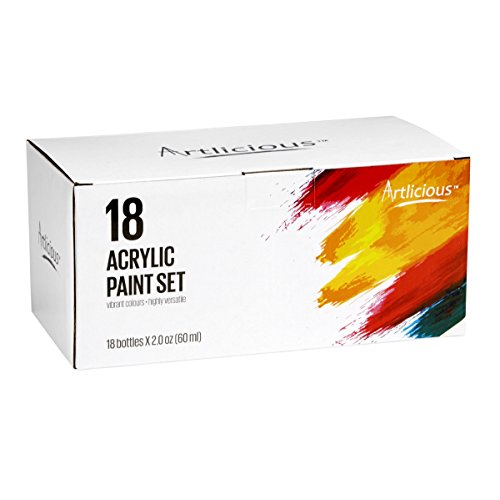 Artlicious Acrylic Paint Set, Student Grade, 18 Piece (2Ounce