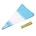 Delaman 50pcs Transparent Cone Bags Clear Cone Shaped Treat Bags with Twist Tie for Favor Christmas Candy Popcorn Handmade Cookies Christmas Party (Blue)