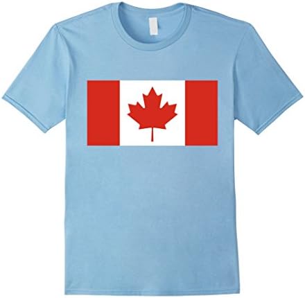Men's Victory Day - Flag of Canada Maple Leaf T-Shirt Large Baby Blue