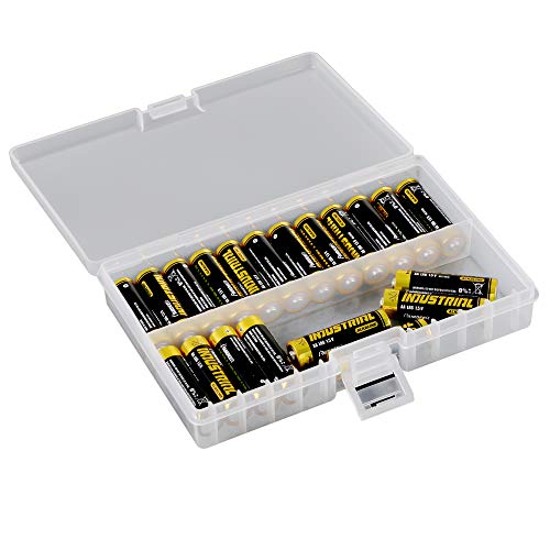 Whizzotech AA and AAA Battery Storage Case Holder Organizer Box Hold 48