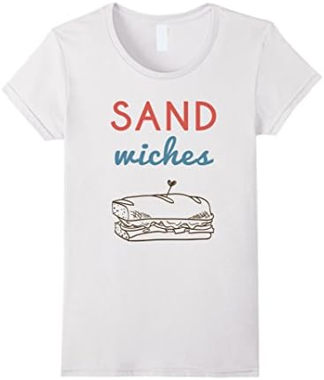 Women's Matching Couples T-shirt #2, Sandwiches, BFF, Zany Brainy Medium White