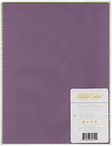 Studio Calico Lemon Lush Colored Vellum, 8.5 by 11-Inch, 12 Pack