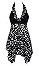 Womens Round Neck Short Sleeve Leopard Print Patchwork Loose Casual T Shirt Tops