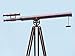 Hampton Nautical ST-0124-AC Floor Standing Antique Copper Griffith Astro Telescope 64