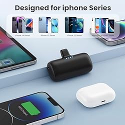 [2-Pack] Mini Portable Charger for iPhone,5200mAh