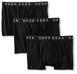 BOSS HUGO BOSS Men's 3-Pack Cotton Trunk, Black, XX-Large