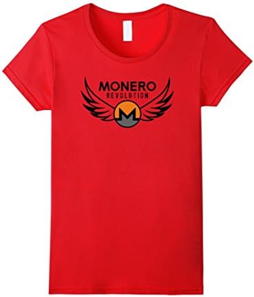 Womens Monero Revolution Logo Cryptocoin Shirt - Red & Light Colors Medium Red