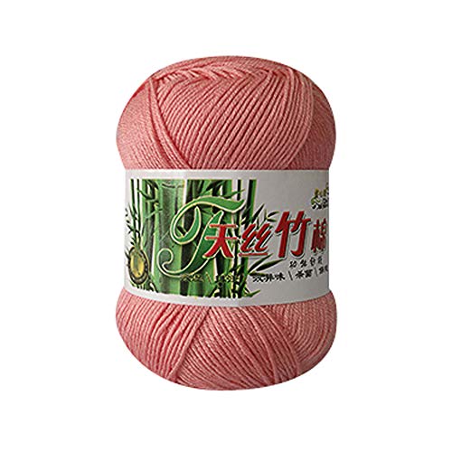 Tencel Yarn for Crochet 50g/Skein Hand Knitting Bamboo Cotton Yarn Super Soft Knitting Crocheting Wool for Sweaters Hats Scarfs 1PC (H)