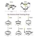 Fried Egg Mold Pancake Rings Set of 10 - BEMINH Stainless Steel Non-Stick Egg Shaper Ring with Silicone Pastry Brush and Egg Yolk White Separator, Kitchen Cooking Tools for Kids and Lovers