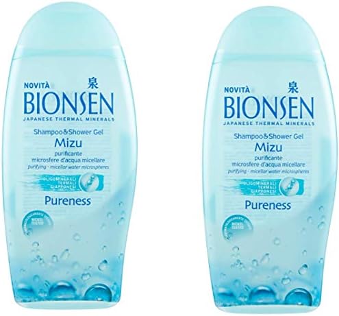 Bionsen Mizu Mineral Pureness Shampoo & Shower Gel 250ml, 8.45fl.oz (Pack of 2)