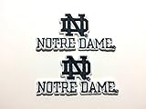2 Notre Dame Embroidered Iron on Patches Fighting Irish Go Irish Blue ND