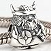 JORLLA Viking Warrior Charms Authentic 925 Sterling Silver Bead Fits Europen Style Bracelets