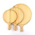 IKET High Quality 7inch/9inch/12inch Round Wood Pizza Tray/Pizza Pan/Pizza Peel