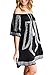 GOSOPIN Bohemian Vibe Geometric Print Off The Shoulder Beach Dress One Size Black