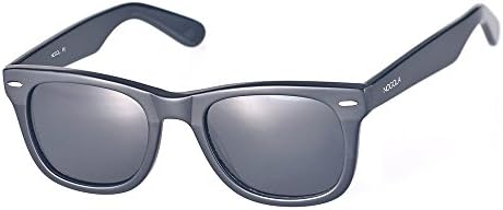 NOCOLA brand womens acetate frame classic Polarized UV400 Wayfarer designer Sunglasses - Black Matt
